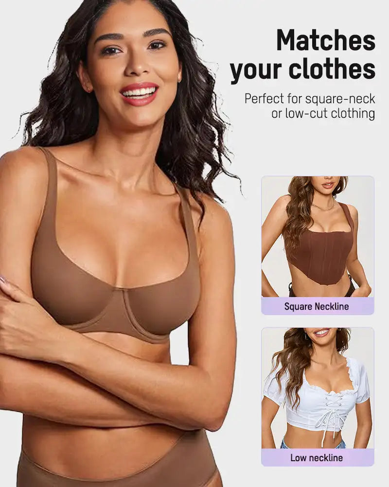 Balconette Support Bra – Seamless & Unlined