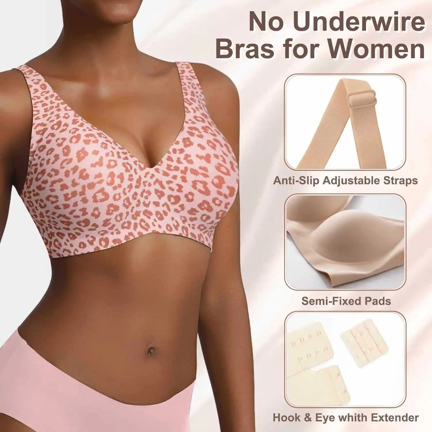 Leopard Sculpt Bra – Seamless & Wireless