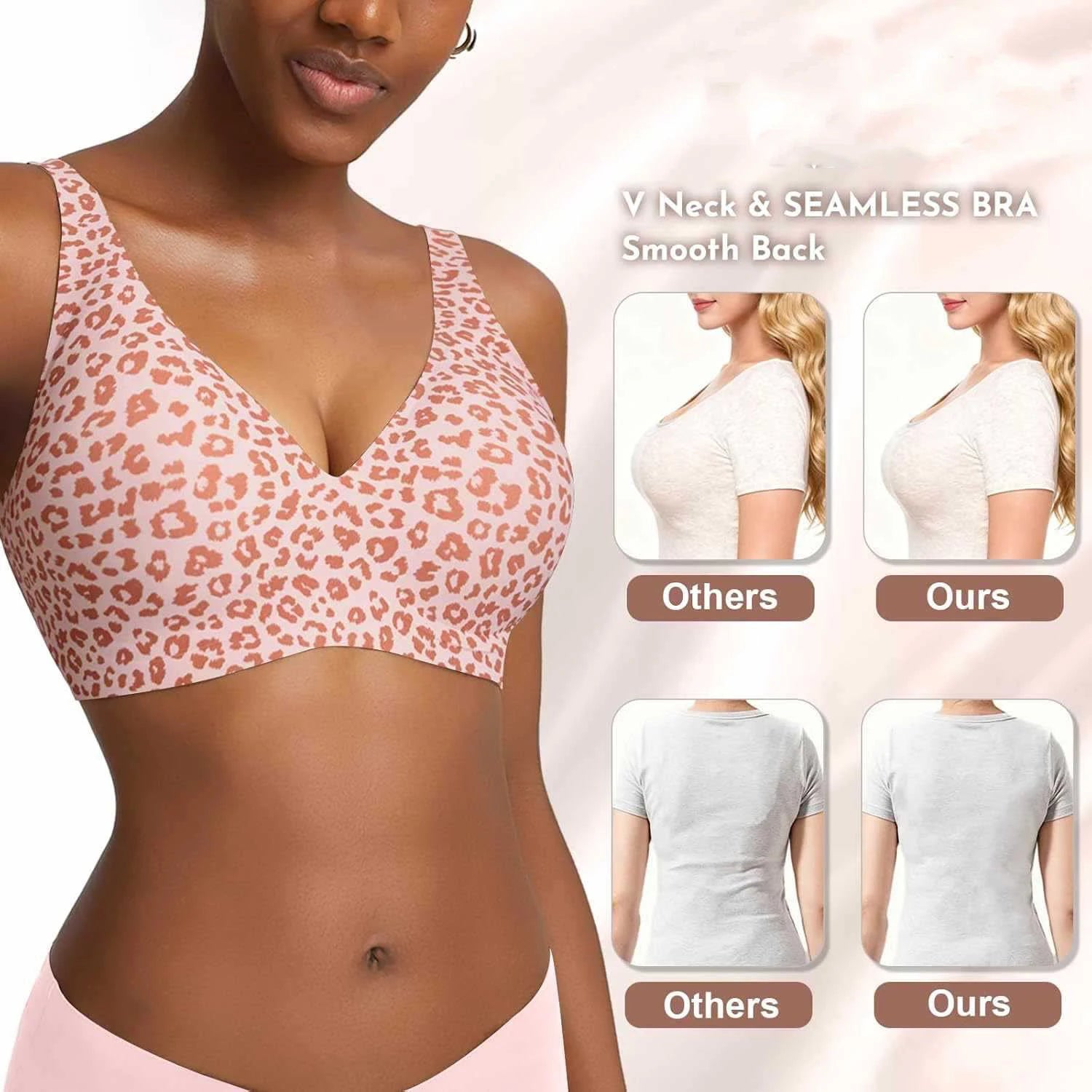 Leopard Sculpt Bra – Seamless & Wireless