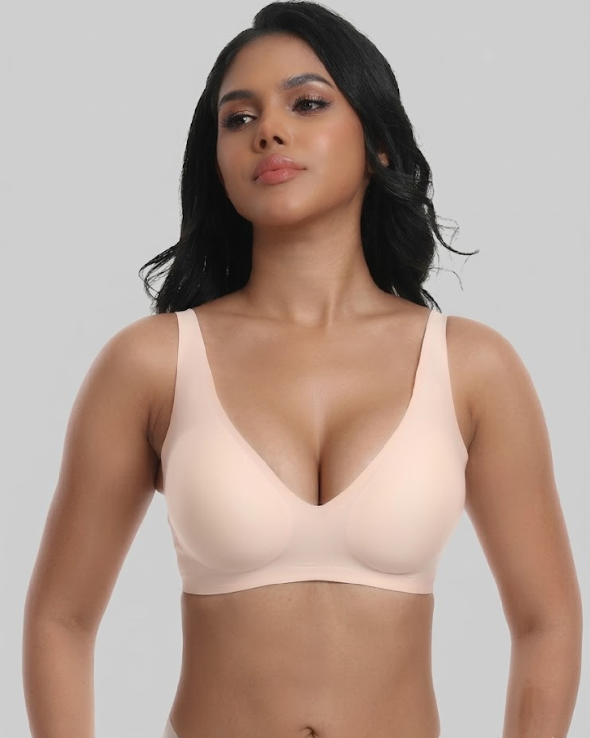 Deep V Sculpt Bra – Seamless & Wireless Lift