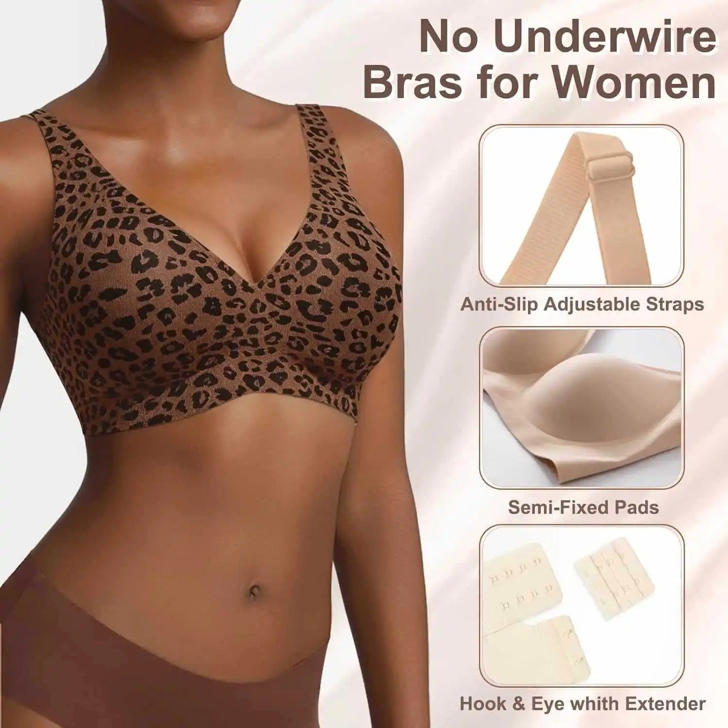 Leopard Sculpt Bra – Seamless & Wireless