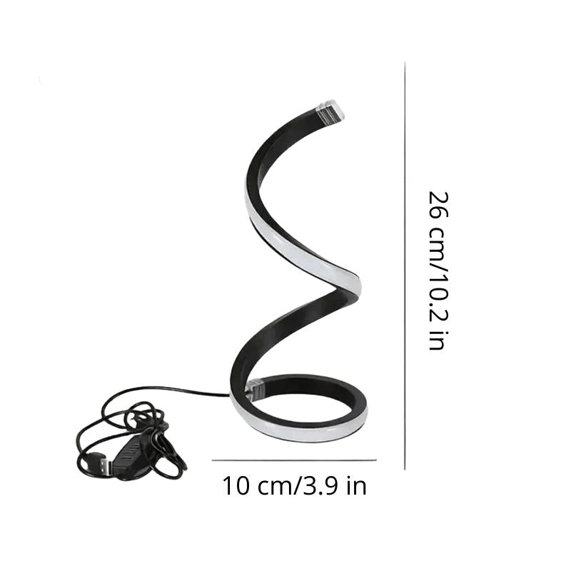 TRICOLOR DECORATIVE SPIRAL TABLE LAMP