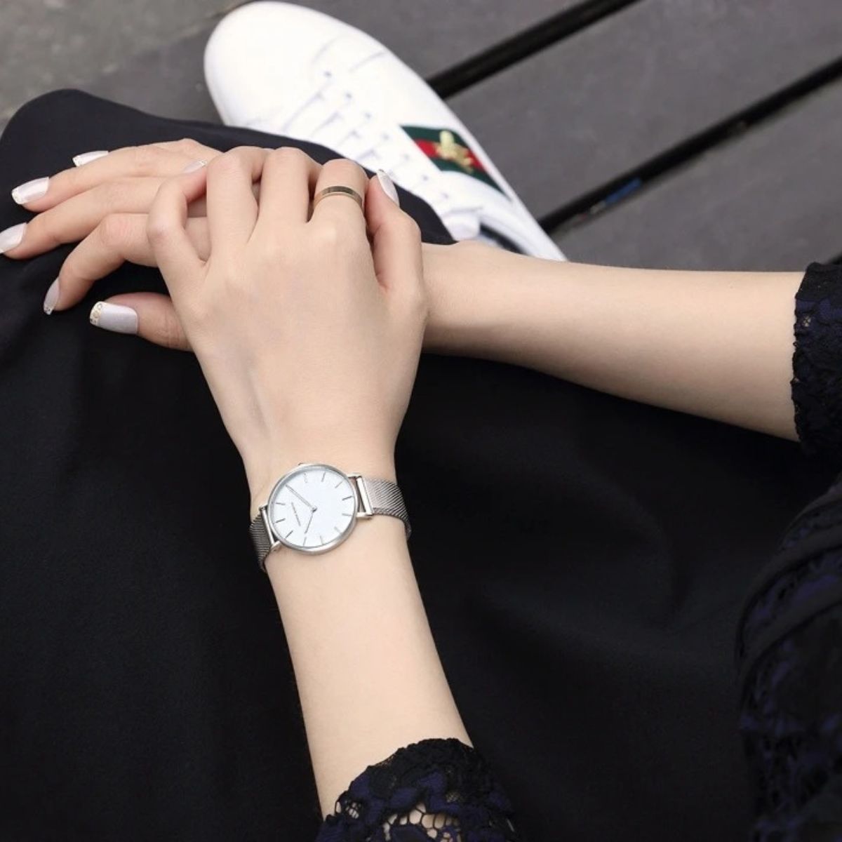 BELLA SILVER WOMEN'S WATCH 36mm - GET A FREE BRACELET GIFT