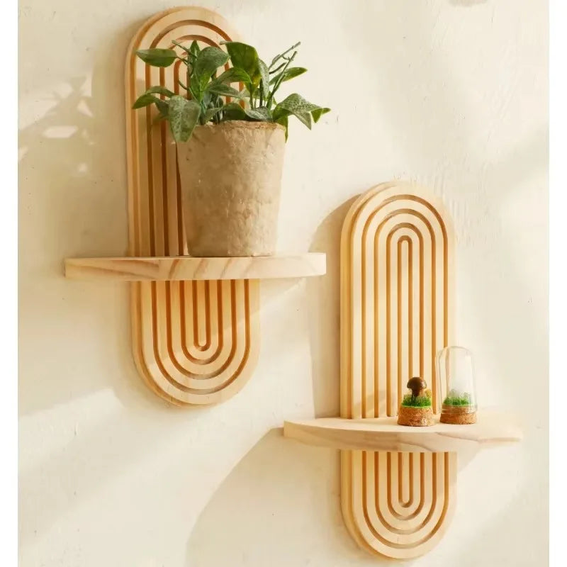 DECORATIVE WALL SHELF IN WOOD – MODERN SCANDINAVIAN DESIGN