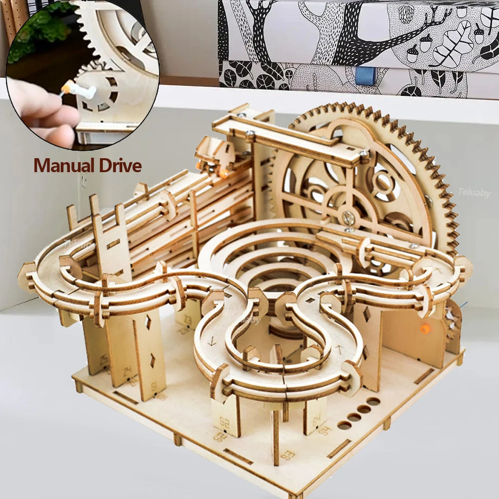 WOODRUN - 3D WOODEN MARBLE RUN PUZZLE