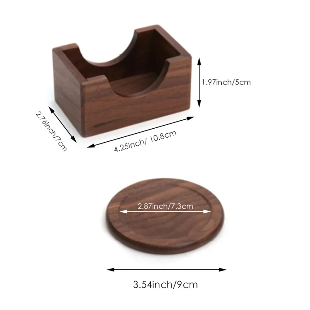 WOODEN COASTER SET WITH HOLDER – NATURAL ELEGANCE FOR YOUR TABLE