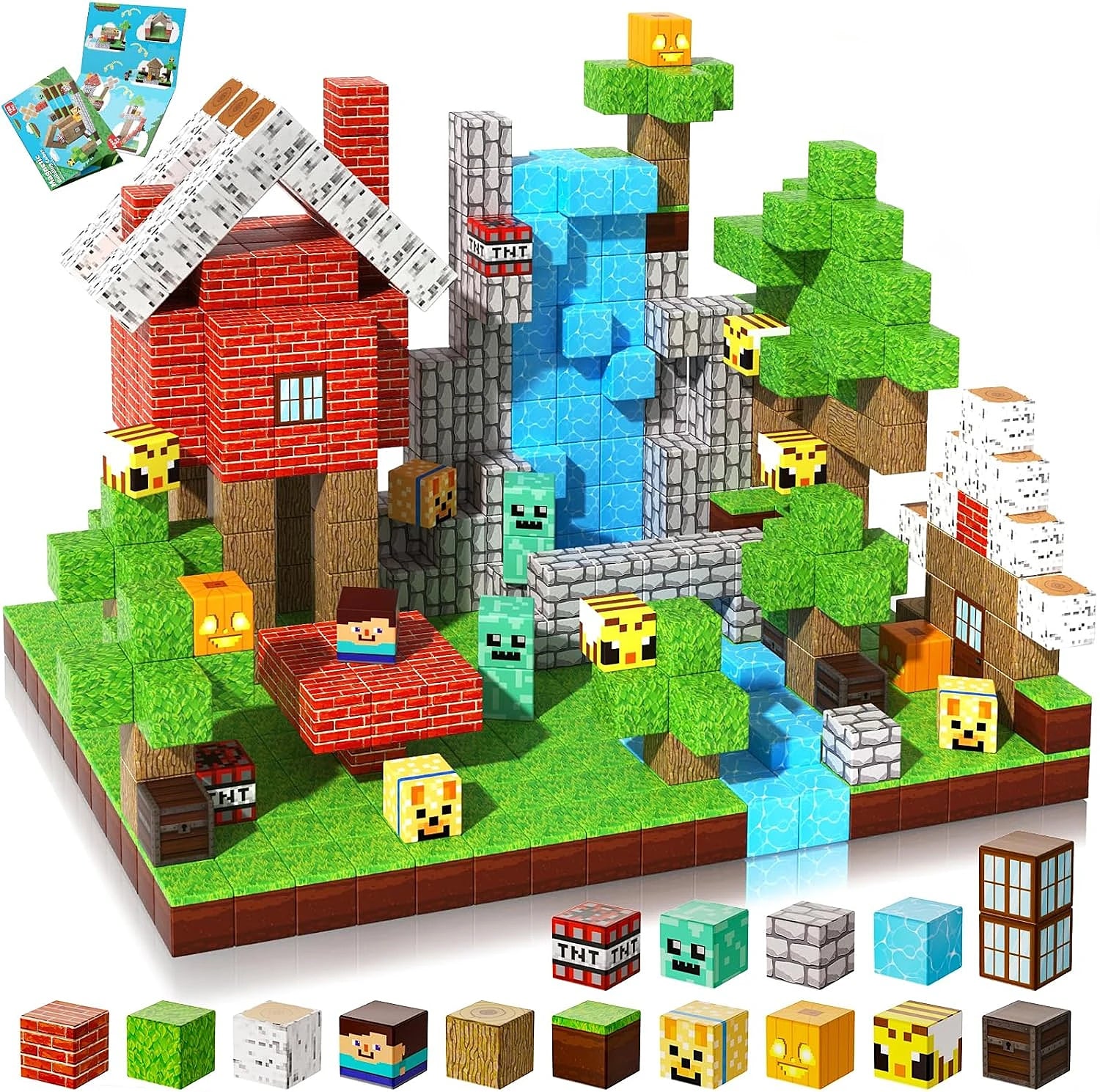 MAGNETIC BUILDING BLOCKS - 100 PIECES