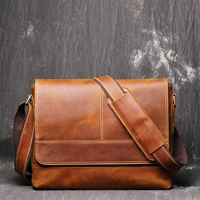 LEATHER MESSENGER BAG