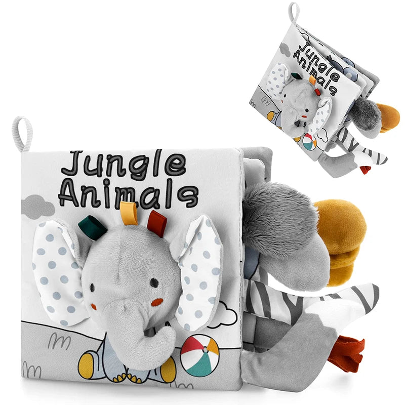 BABY CLOTH CRINKLE BOOK - JUNGLE ANIMALS