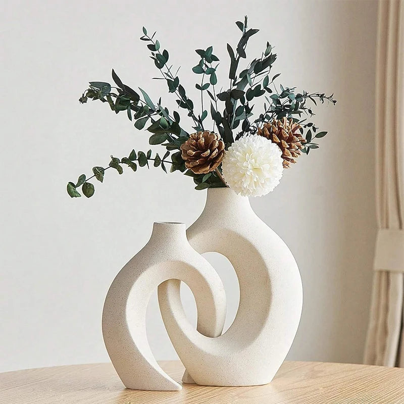 CERAMIC DECORATIVE SCULPTURE SET – SCANDINAVIAN & MINIMALIST STYLE