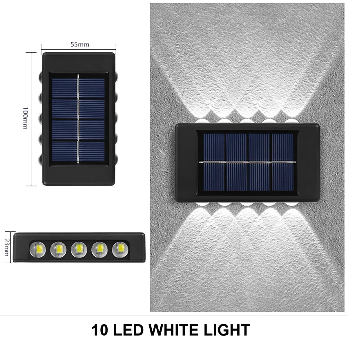 WATERPROOF OUTDOOR LED SOLAR WALL LIGHT