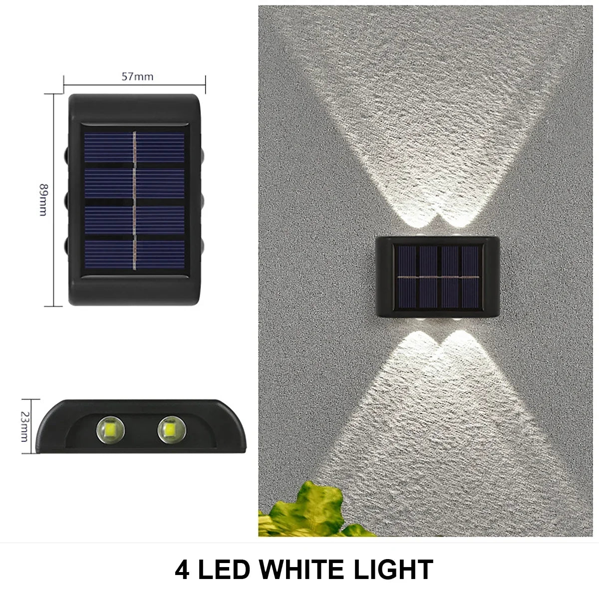 WATERPROOF OUTDOOR LED SOLAR WALL LIGHT
