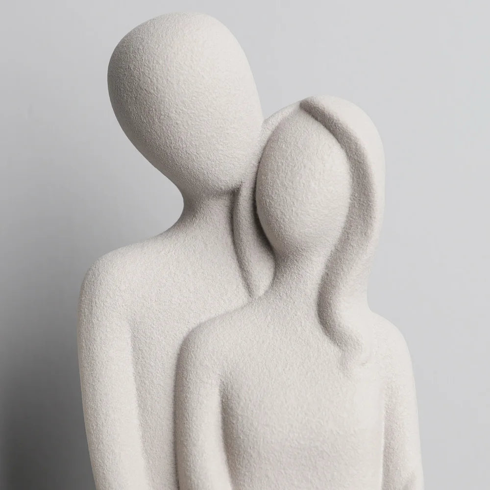 DECORATIVE SCULPTURE "TENDER EMBRACE" – MINIMALIST CERAMIC DESIGN