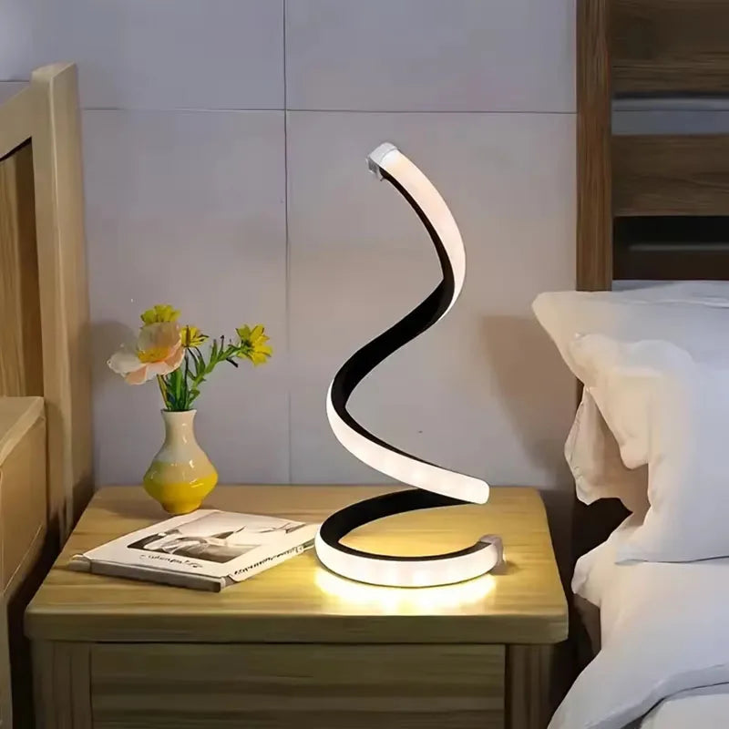 TRICOLOR DECORATIVE SPIRAL TABLE LAMP