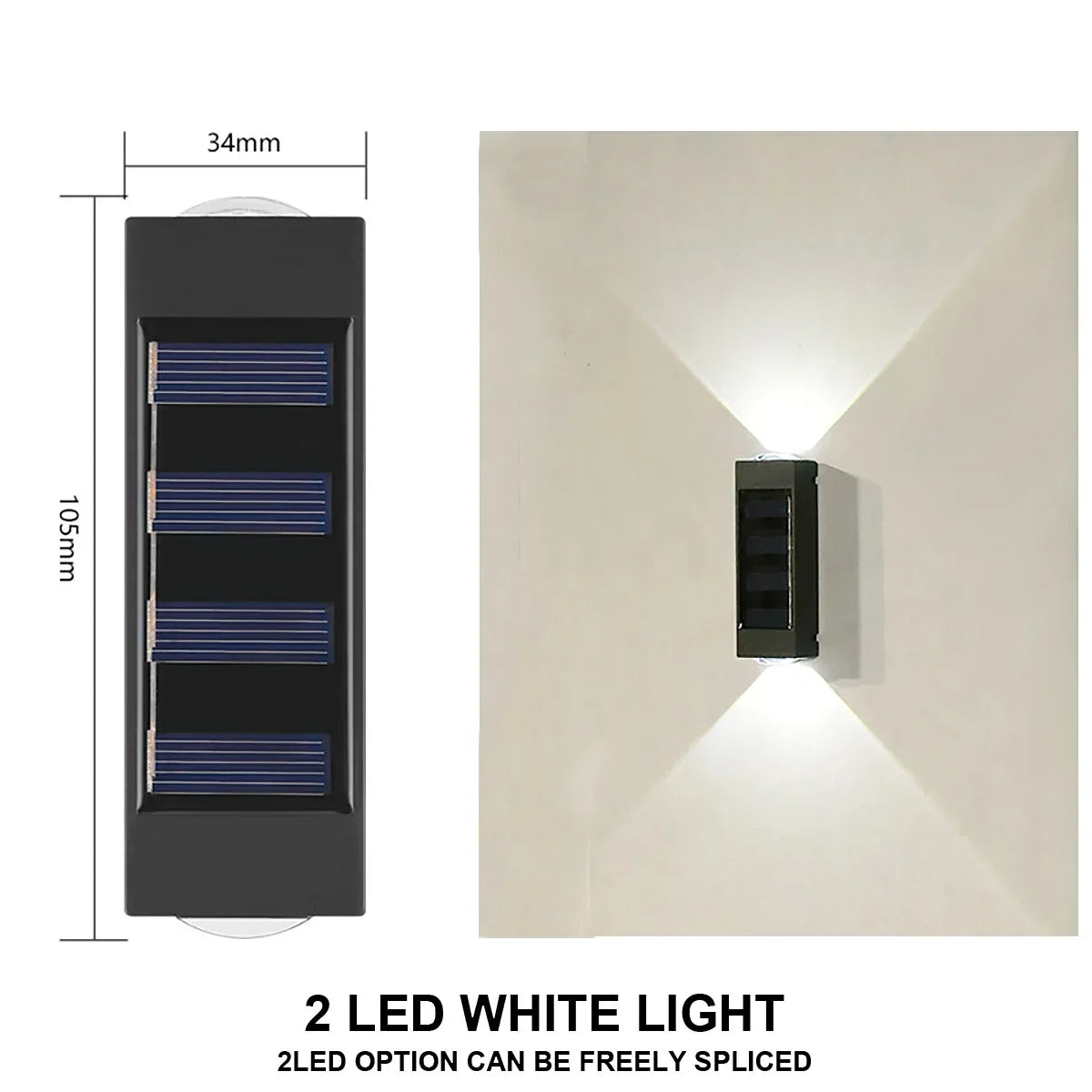 WATERPROOF OUTDOOR LED SOLAR WALL LIGHT