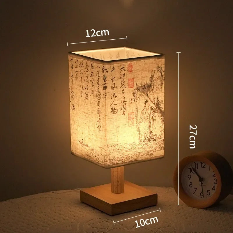 ORIENTAL STYLE TABLE LAMP WITH WARM LED LIGHT AND TRADITIONAL DESIGN