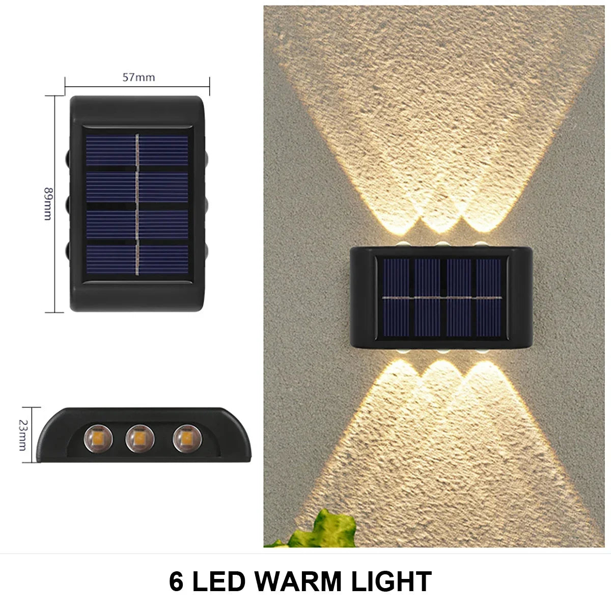 WATERPROOF OUTDOOR LED SOLAR WALL LIGHT