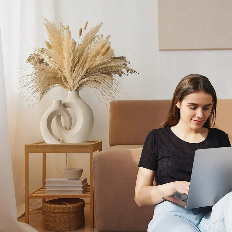 CERAMIC DECORATIVE SCULPTURE SET – SCANDINAVIAN & MINIMALIST STYLE