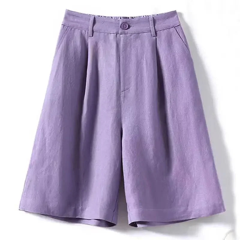 WOMEN'S LINEN SHORTS - LIGHTWEIGHT AND COMFORTABLE