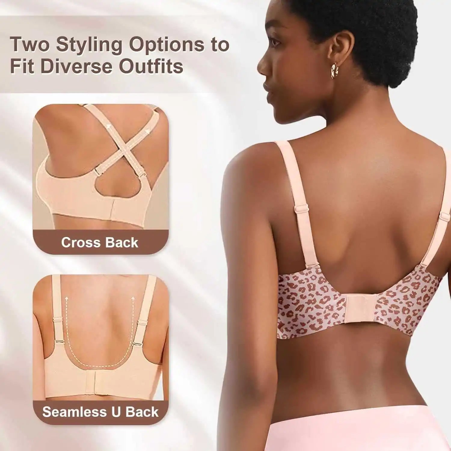 Leopard Sculpt Bra – Seamless & Wireless