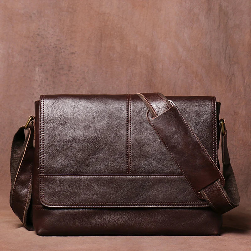 LEATHER MESSENGER BAG