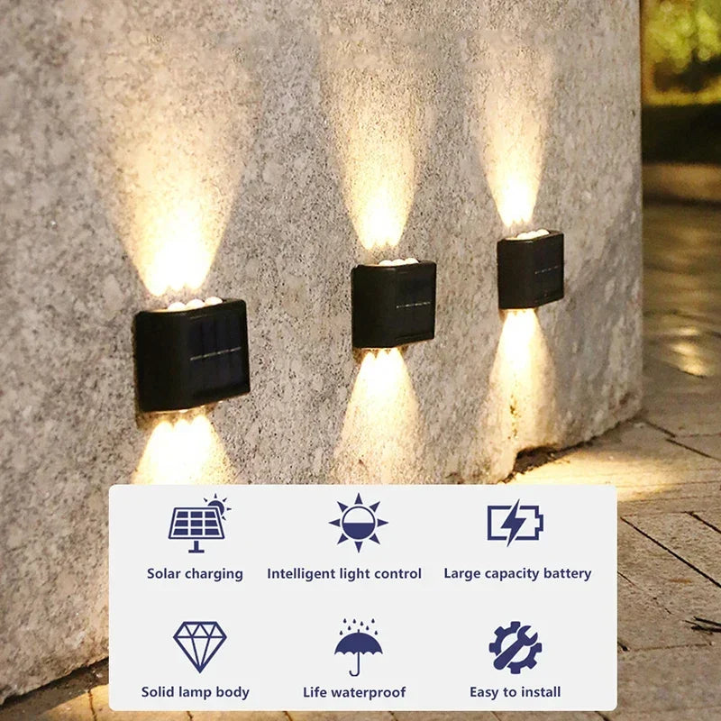 WATERPROOF OUTDOOR LED SOLAR WALL LIGHT