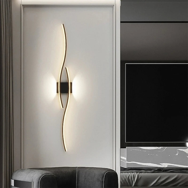 WALL LED LAMP – MODERN CURVED DESIGN