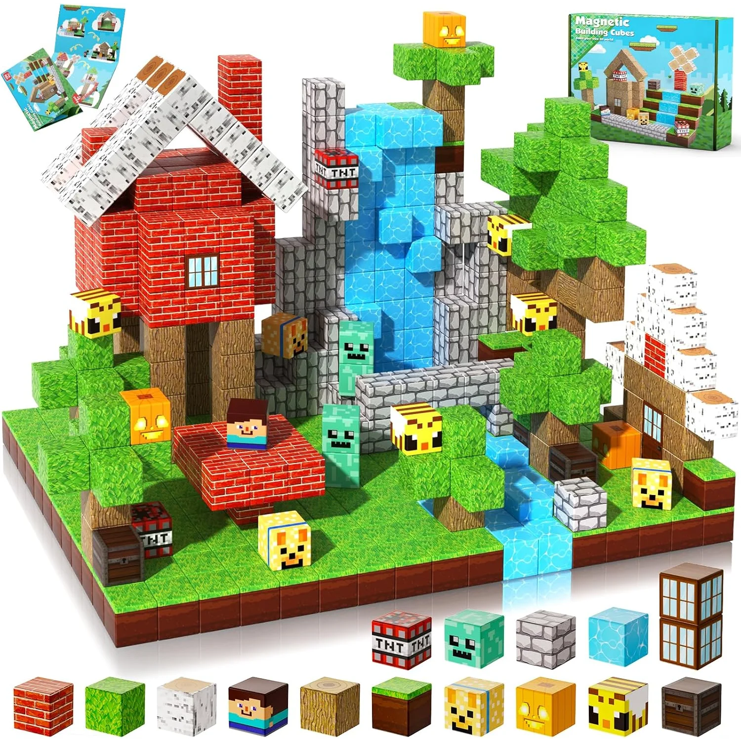 MAGNETIC BUILDING BLOCKS - 100 PIECES