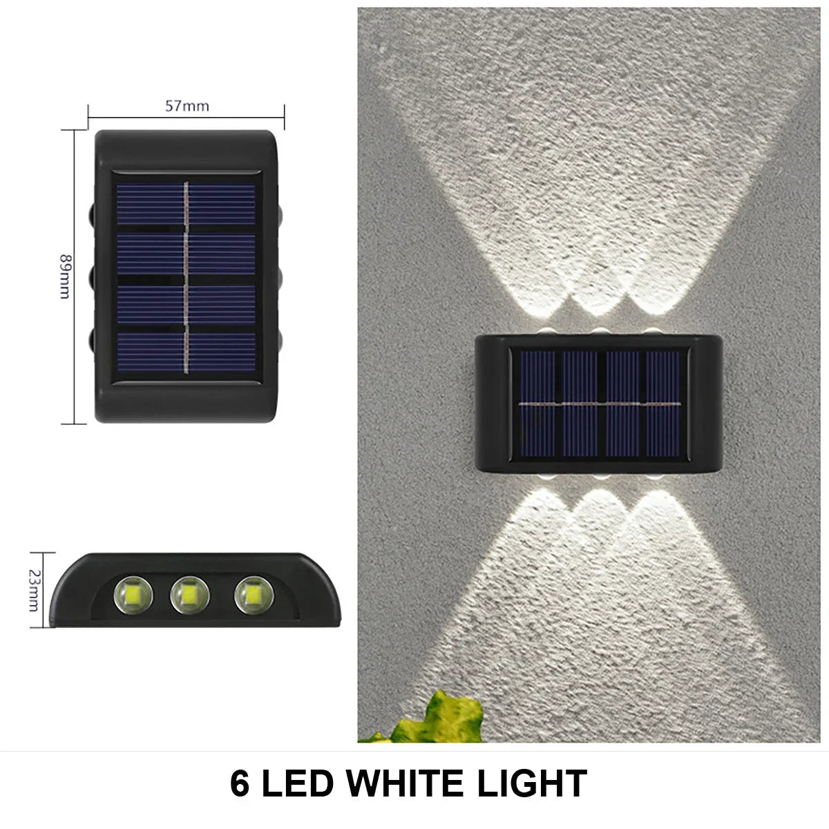 WATERPROOF OUTDOOR LED SOLAR WALL LIGHT