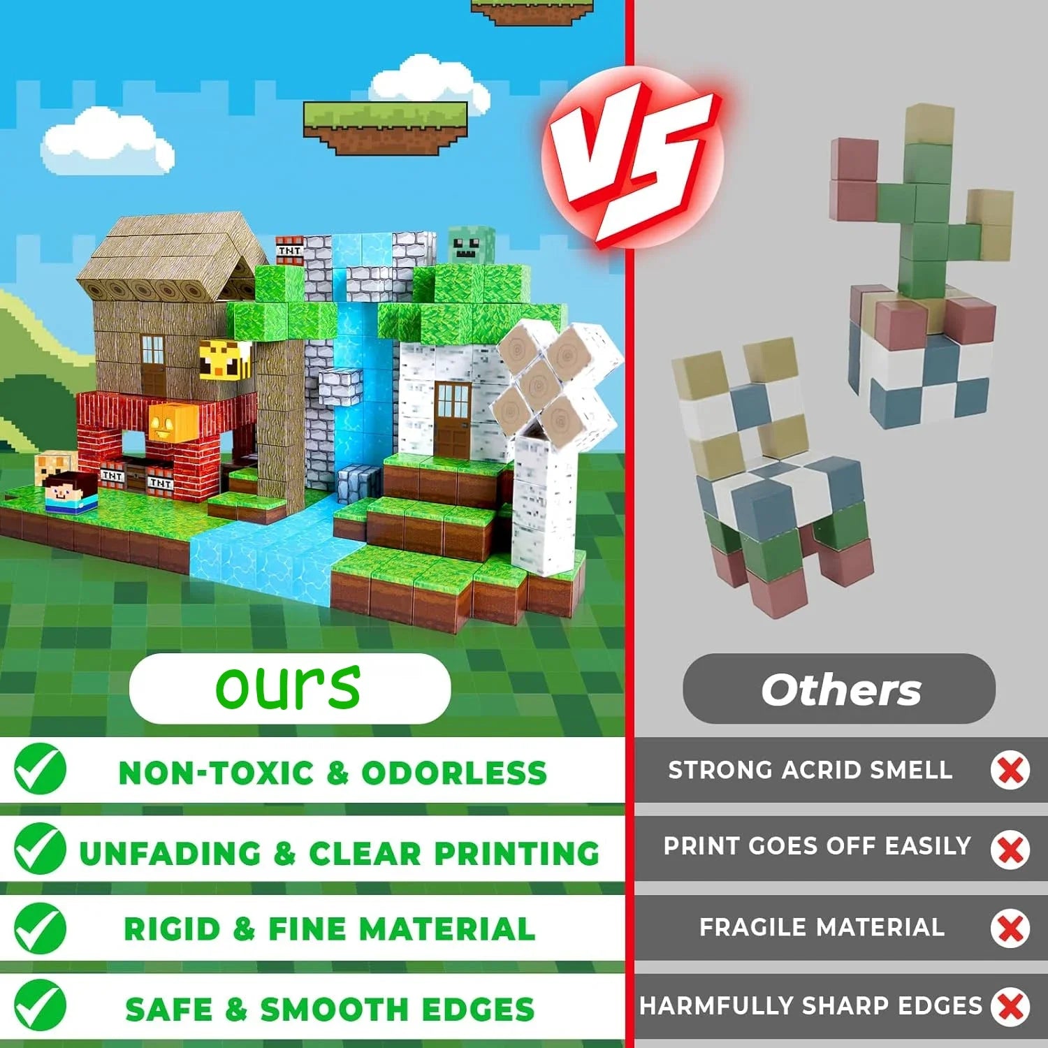 MAGNETIC BUILDING BLOCKS - 100 PIECES