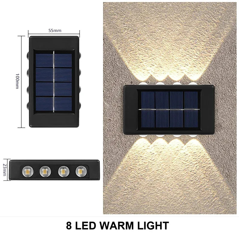 WATERPROOF OUTDOOR LED SOLAR WALL LIGHT