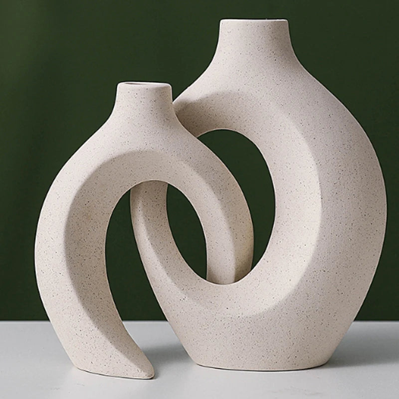CERAMIC DECORATIVE SCULPTURE SET – SCANDINAVIAN & MINIMALIST STYLE