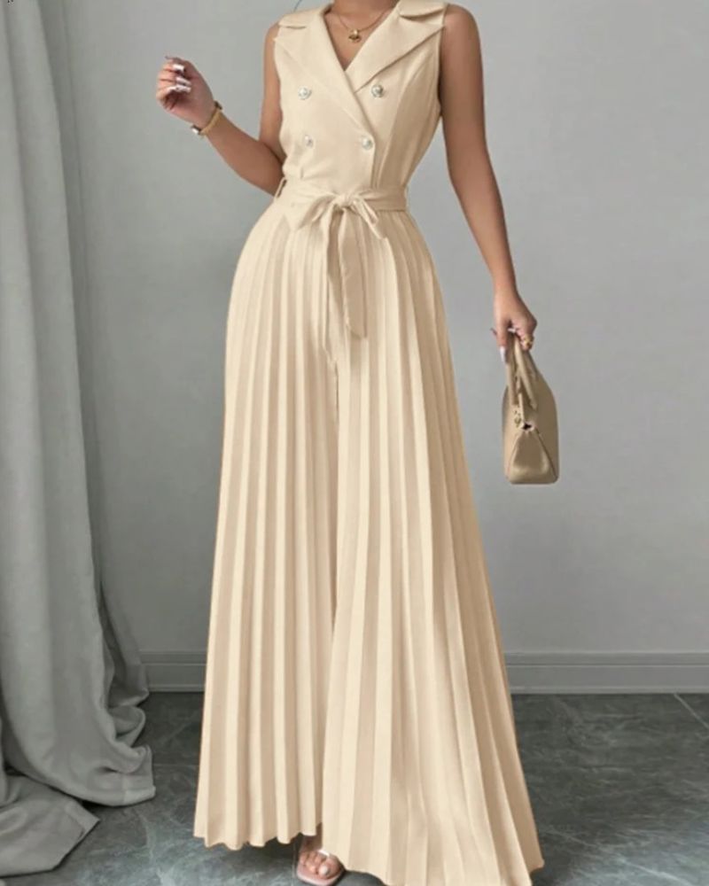 CANNES PLEATED JUMPSUIT