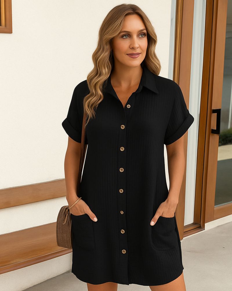 RELAXED FIT LINEN DRESS