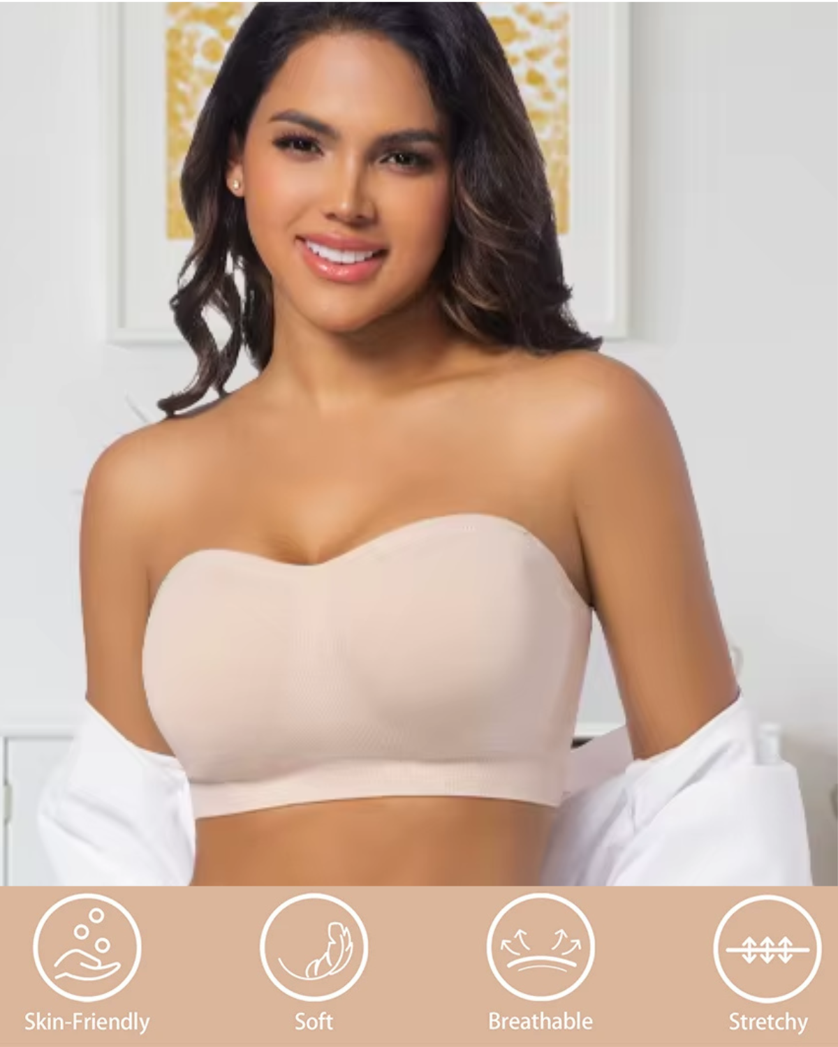 Strapless Invisible M-shaped Bra - Soft Lift & Secure Fit