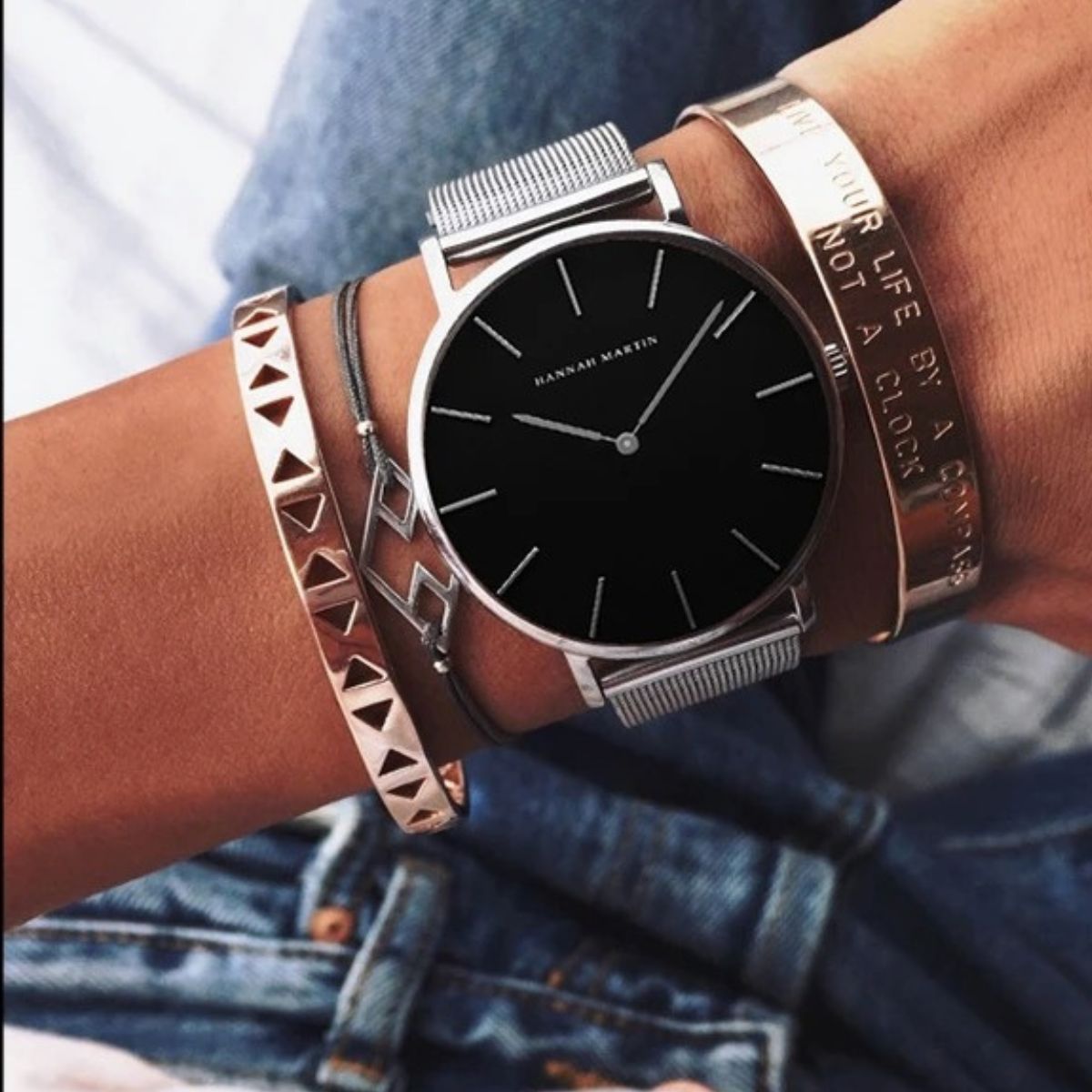 BELLA SILVER WOMEN'S WATCH 36mm - GET A FREE BRACELET GIFT