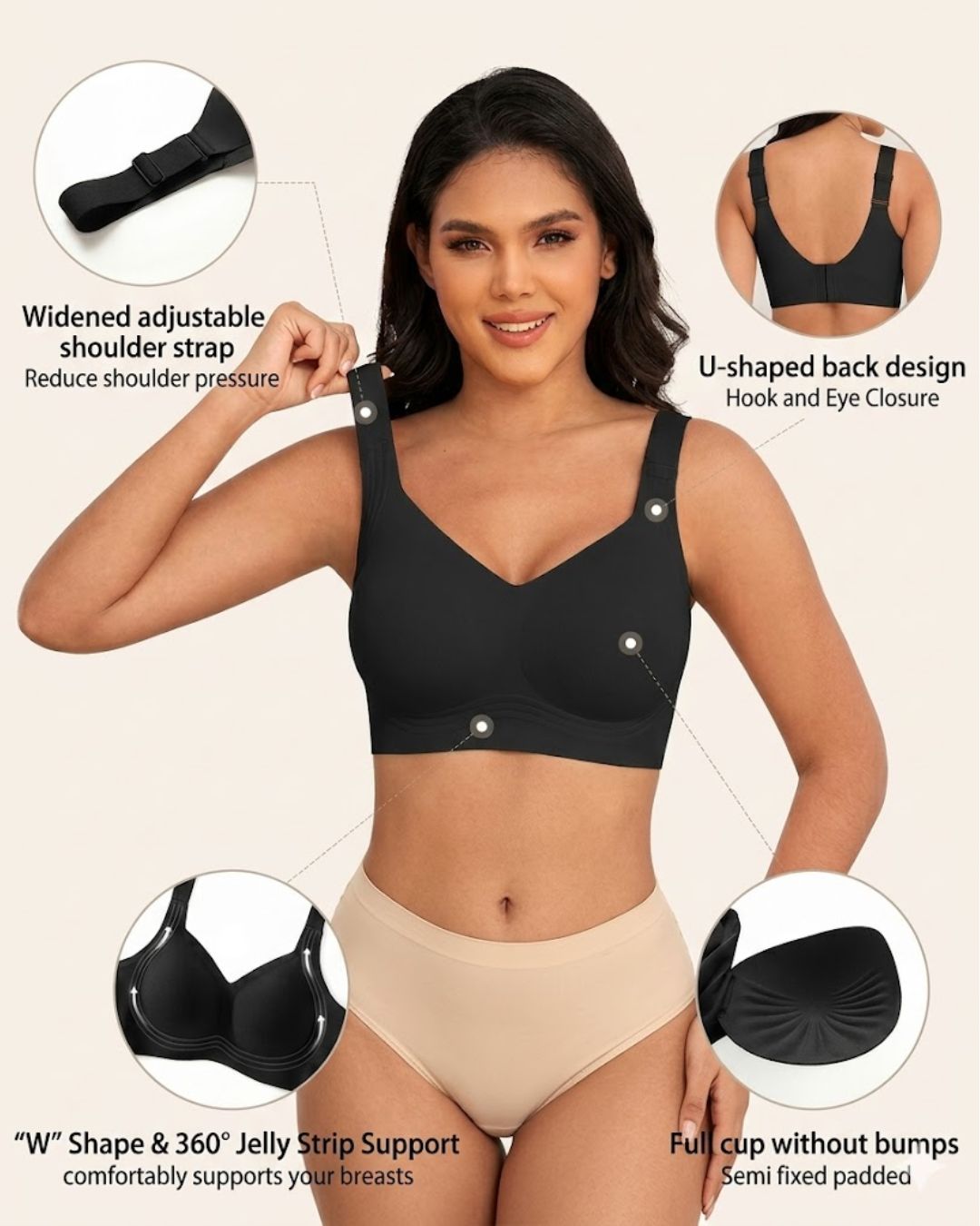 Wireless Jelly Bra – Full Coverage & Sculpting Effect