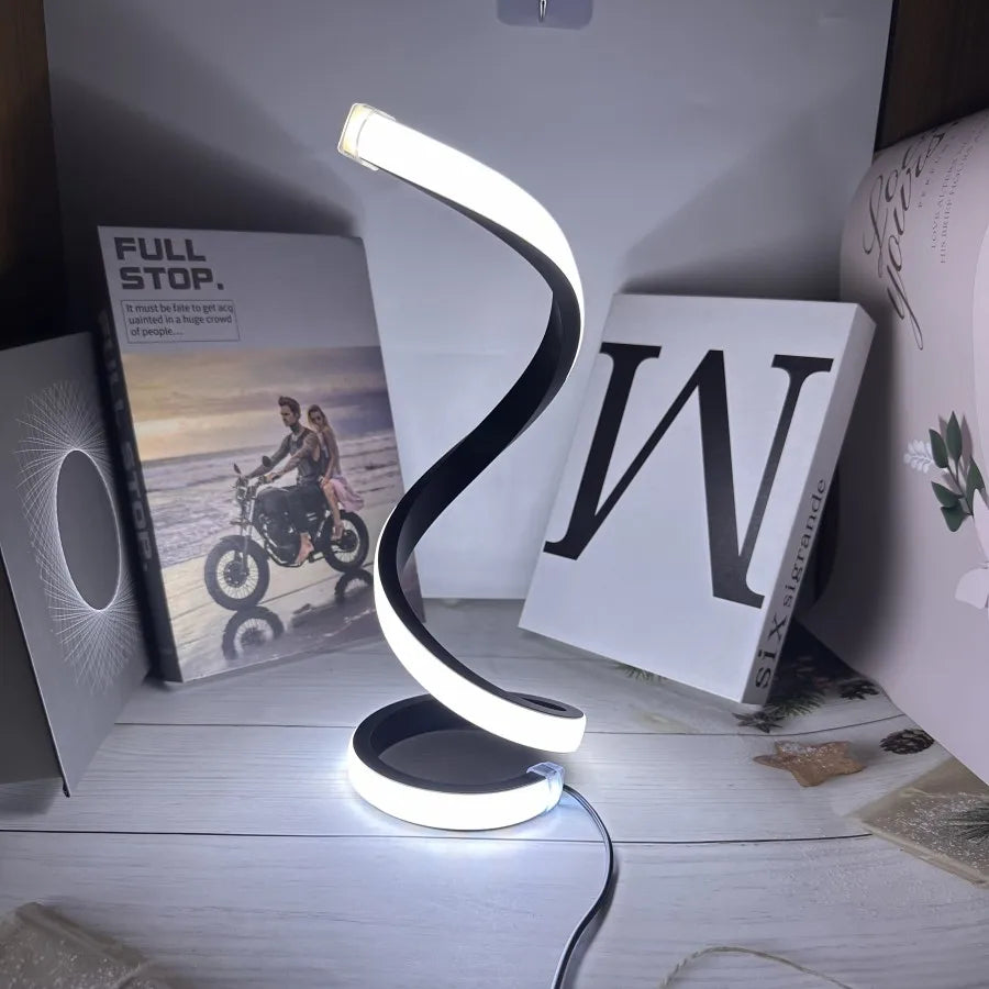 TRICOLOR DECORATIVE SPIRAL TABLE LAMP