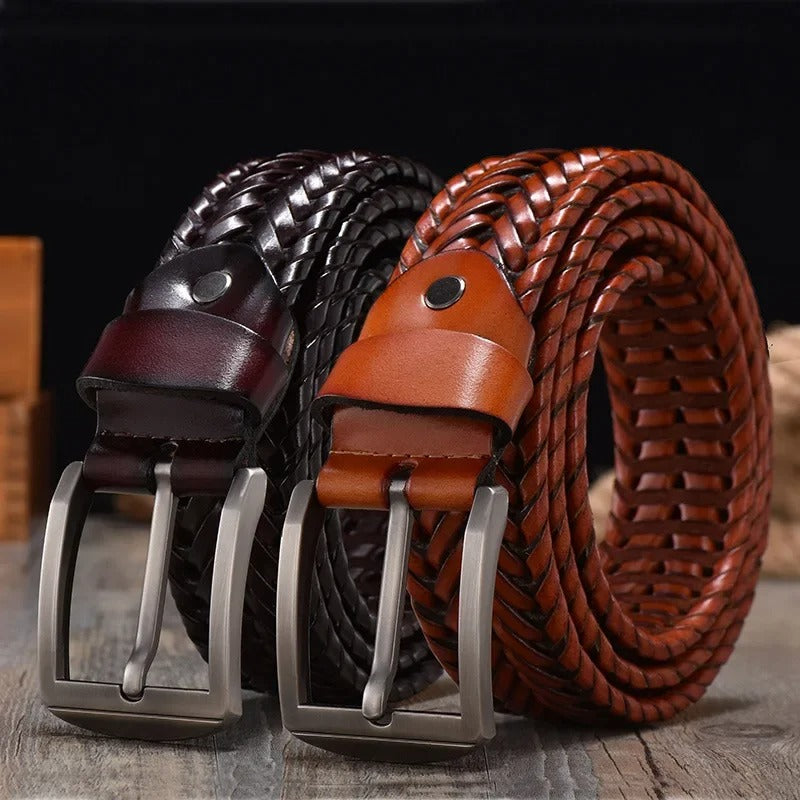 MEN'S BRAIDED LEATHER BELT