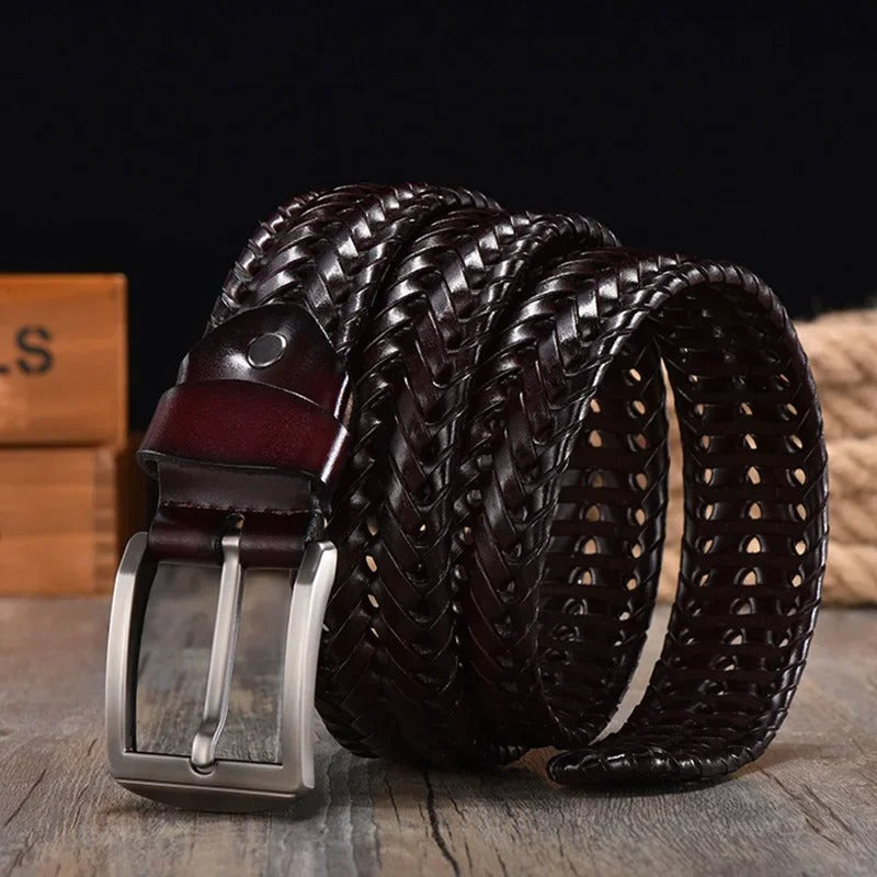 MEN'S BRAIDED LEATHER BELT
