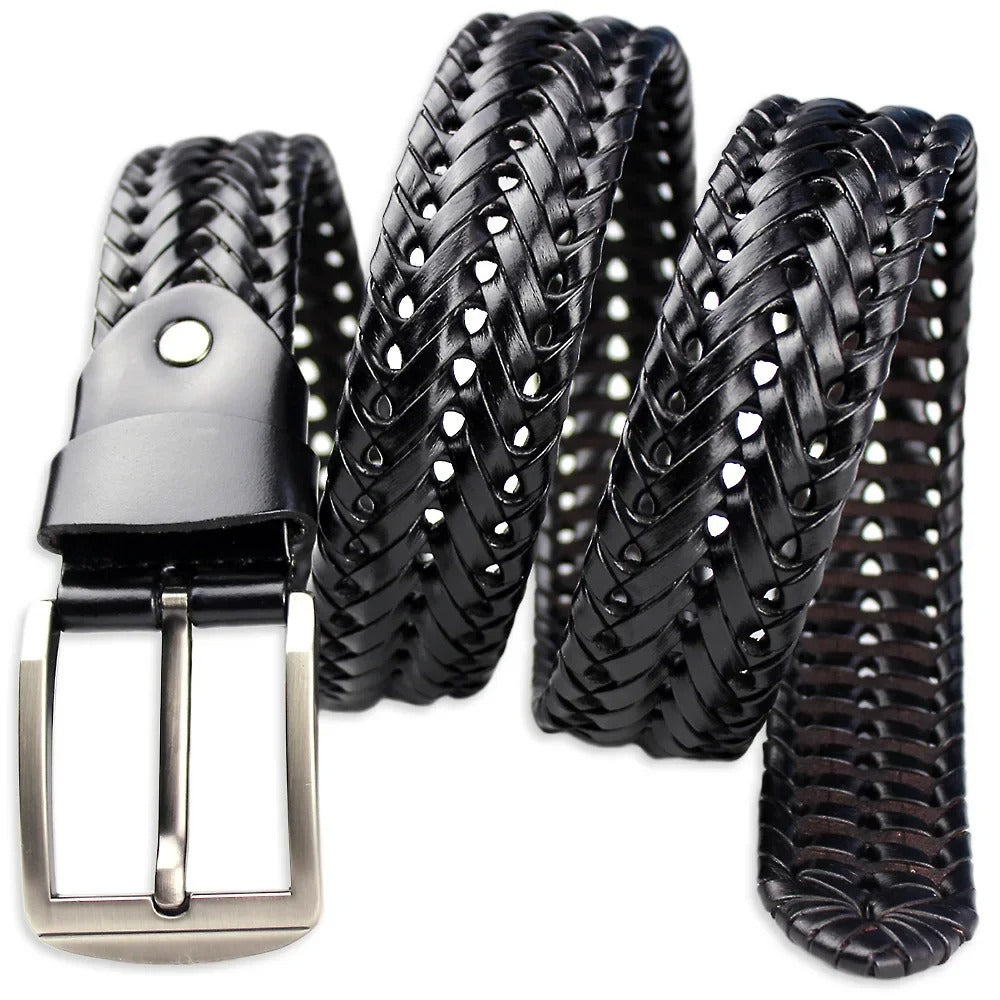 MEN'S BRAIDED LEATHER BELT