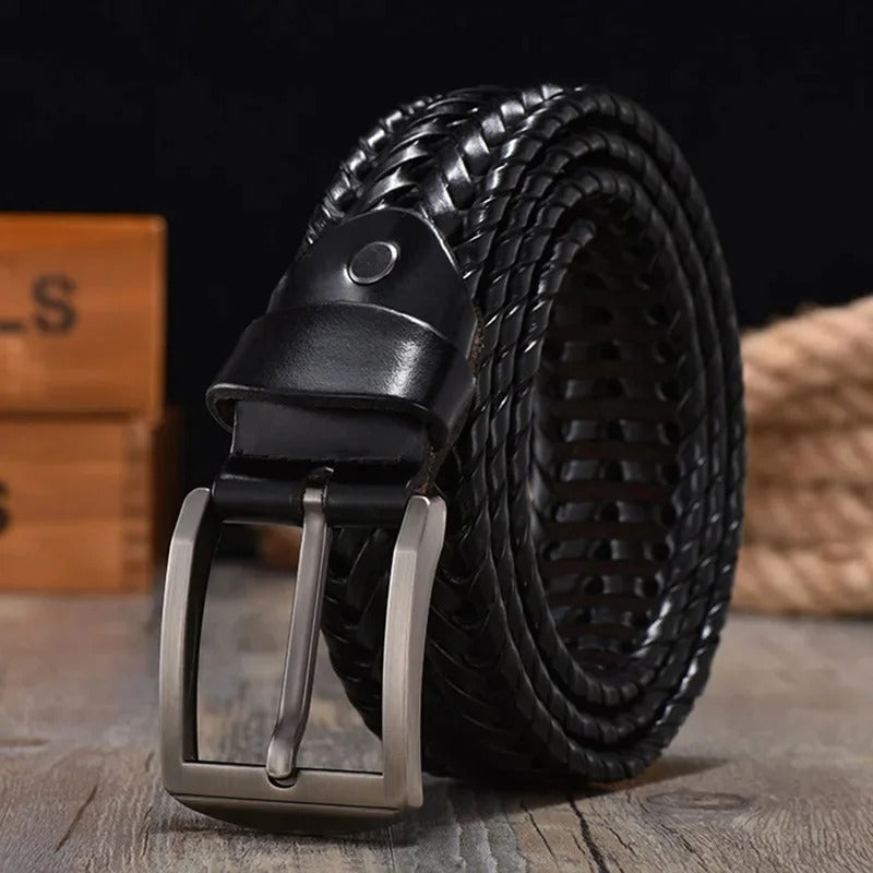 MEN'S BRAIDED LEATHER BELT