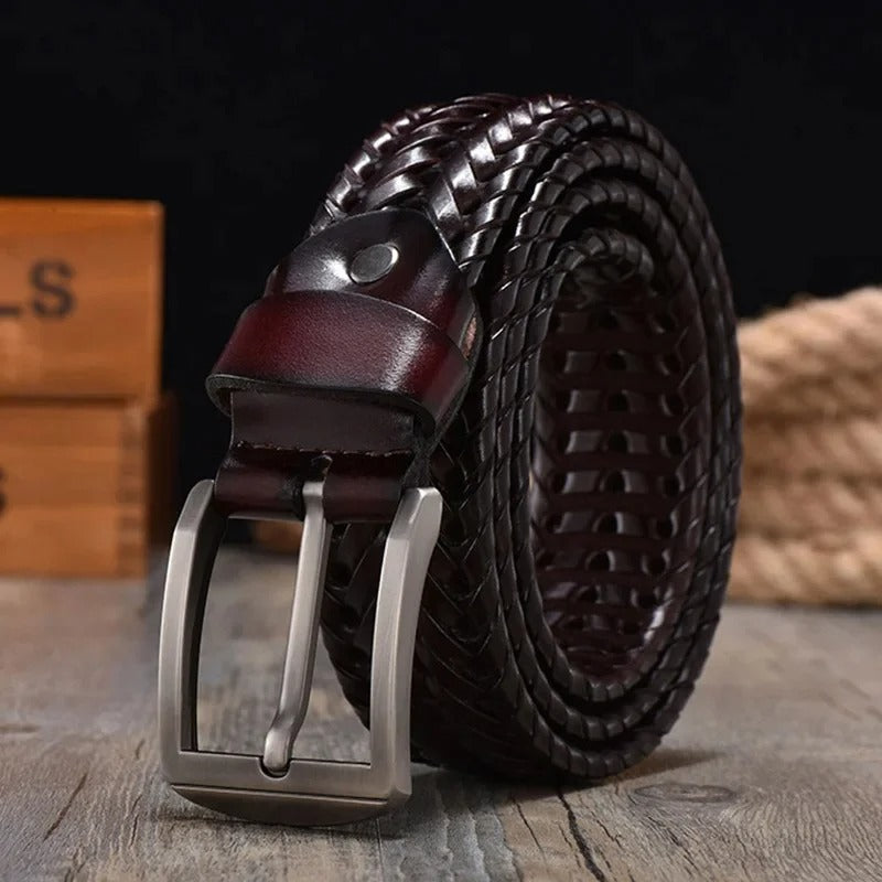 MEN'S BRAIDED LEATHER BELT