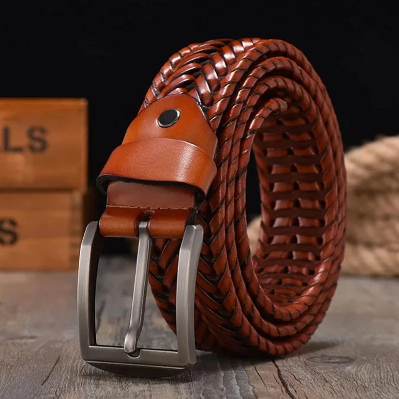 MEN'S BRAIDED LEATHER BELT