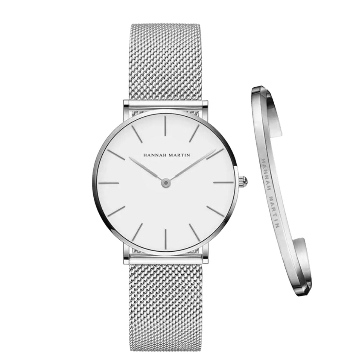BELLA SILVER WOMEN'S WATCH 36mm - GET A FREE BRACELET GIFT