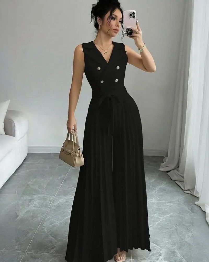 CANNES PLEATED JUMPSUIT