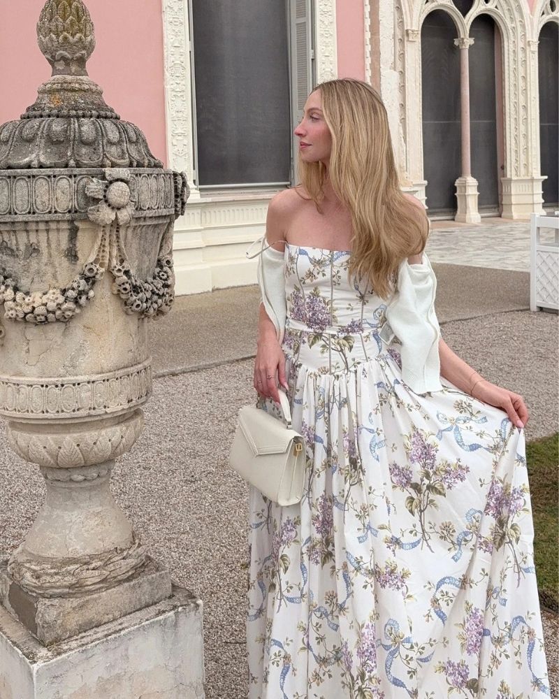 GARDEN FLORAL MIDI DRESS