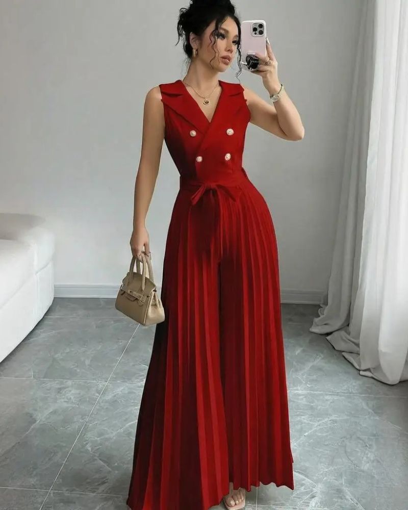 CANNES PLEATED JUMPSUIT