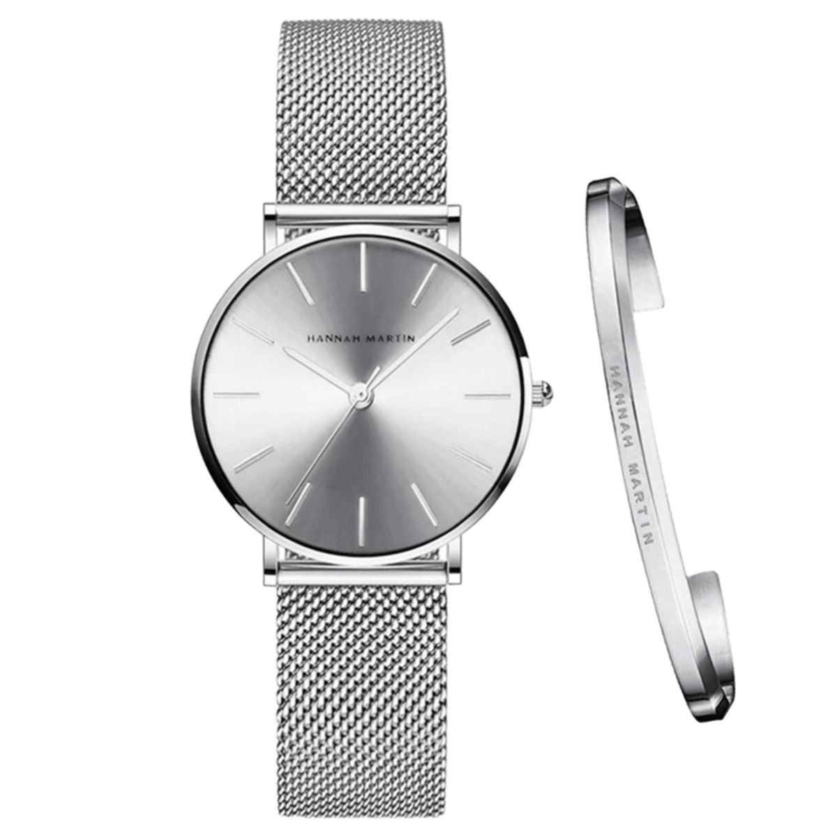 BELLA SILVER WOMEN'S WATCH 36mm - GET A FREE BRACELET GIFT
