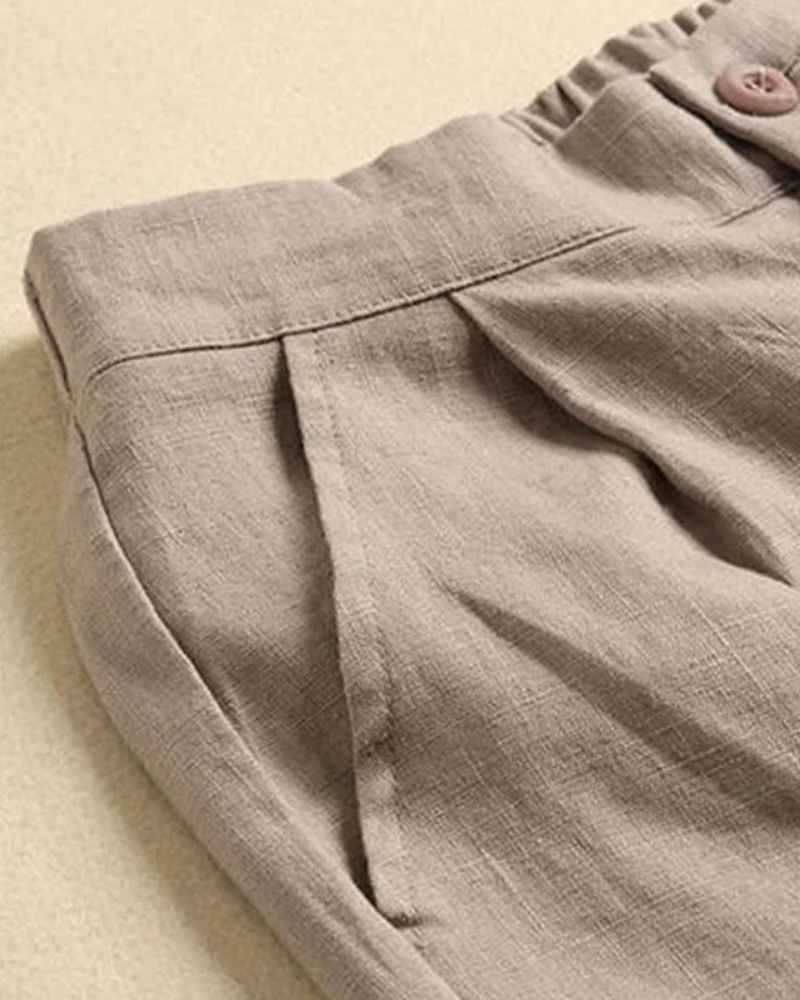 WOMEN'S BREATHABLE LINEN SHORTS - FRESH & CHIC FOR SUMMER